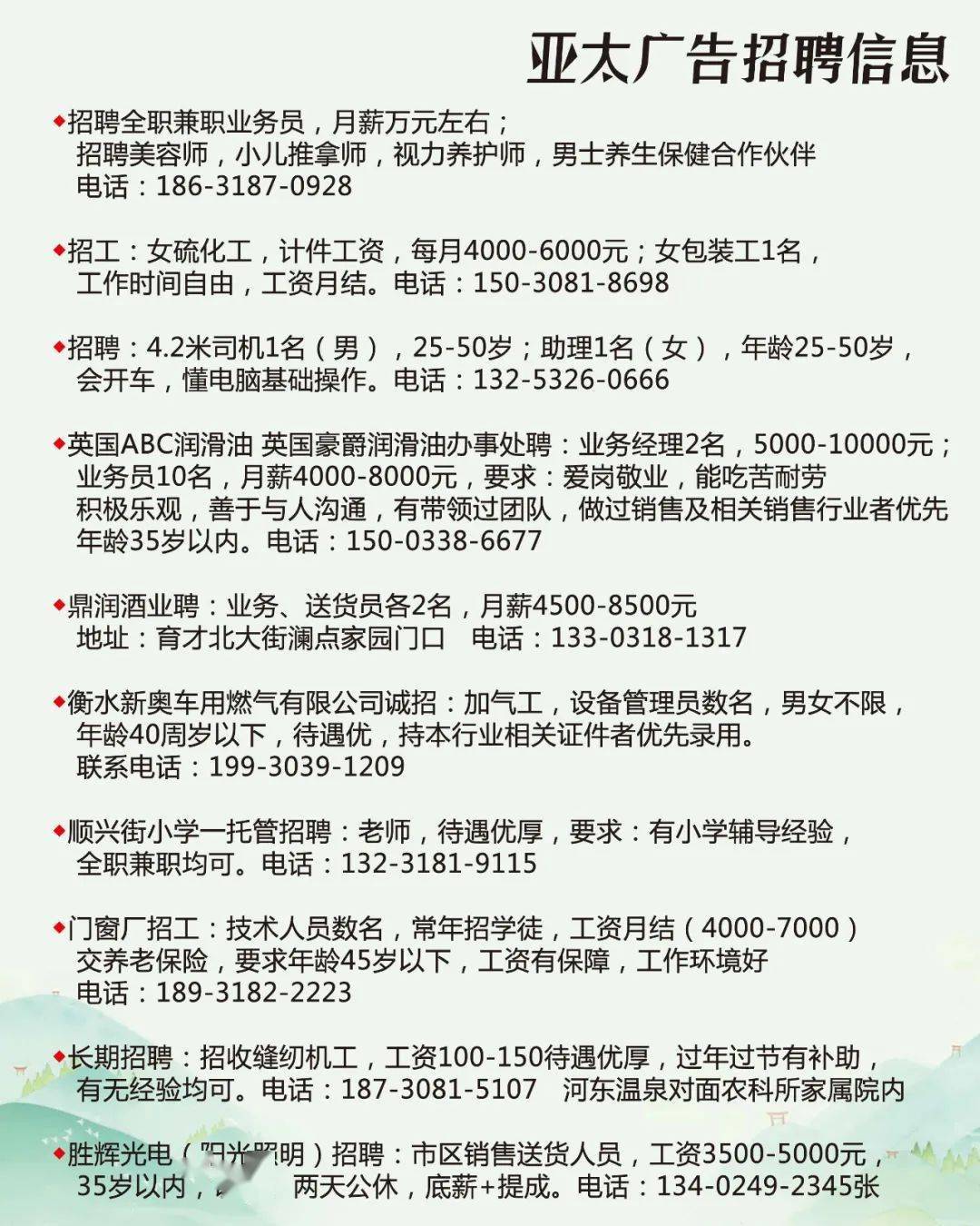 章丘最新招工信息招聘概览